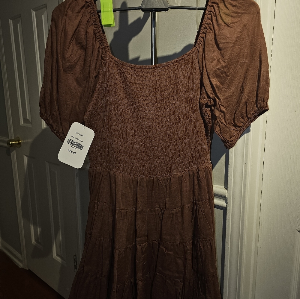 Brown Dress.